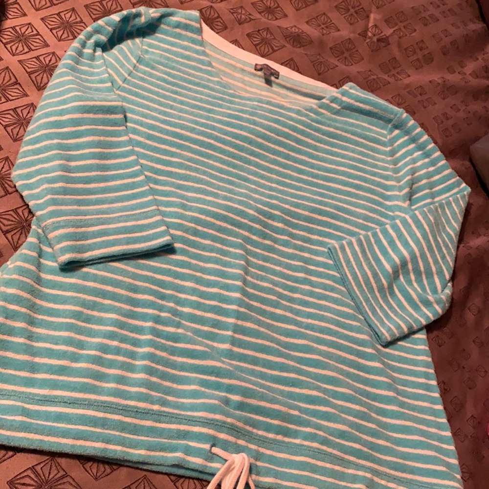 T by Talbots soft terry striped top (PL)